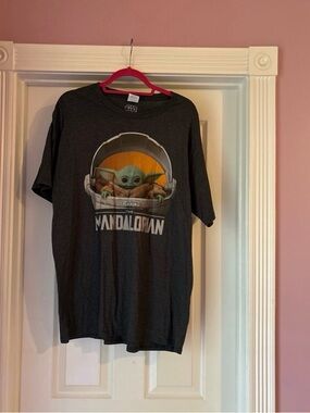 Charcoal The Mandalorian Grogu Graphic Tee